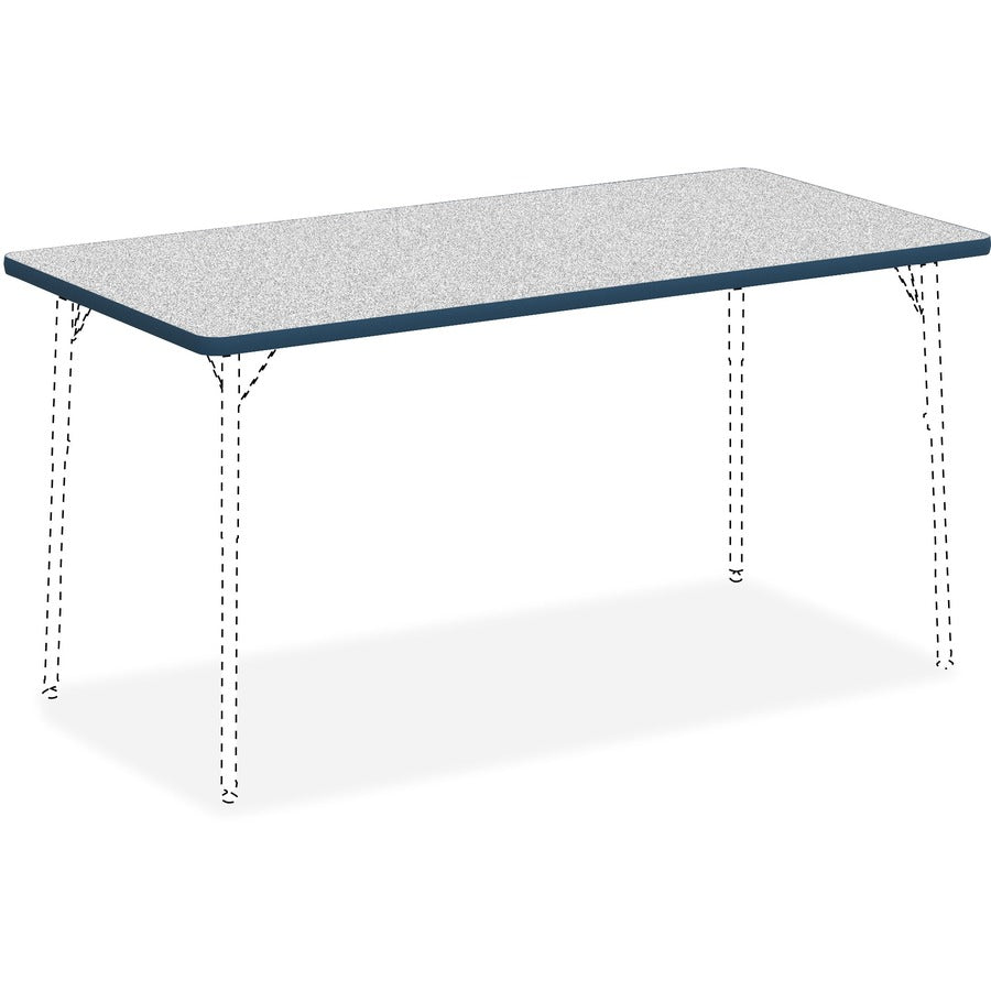 Lorell Classroom Activity Tabletop - Gray Nebula, High Pressure Laminate (HPL) Rectangle Top - 60" Table Top Width x 30" Table Top Depth x 1.13" Table Top Thickness - Classroom - Assembly Required - 1 Each