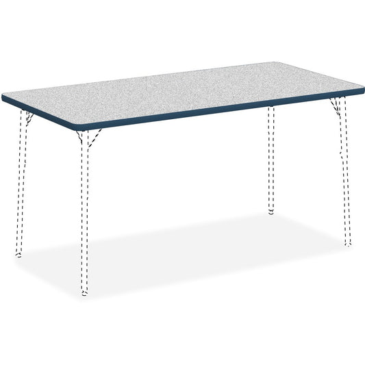 Lorell Classroom Activity Tabletop - Gray Nebula, High Pressure Laminate (HPL) Rectangle Top - 60" Table Top Width x 30" Table Top Depth x 1.13" Table Top Thickness - Classroom - Assembly Required - 1 Each