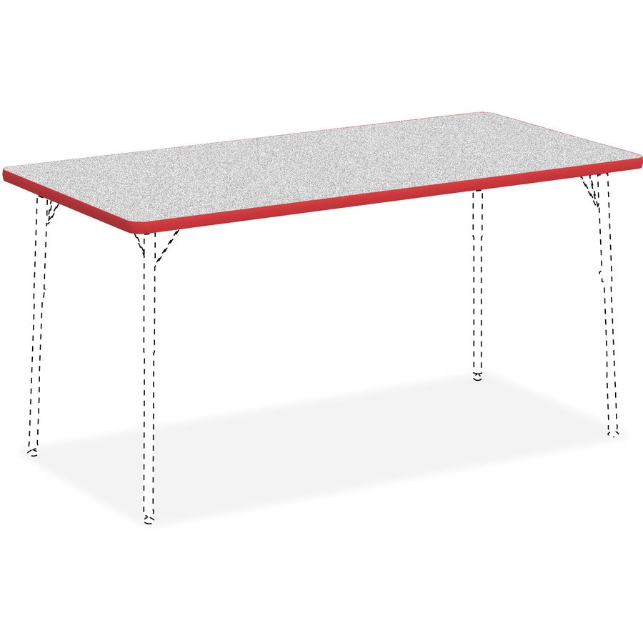 Lorell Classroom Activity Tabletop - Gray Nebula, High Pressure Laminate (HPL) Rectangle Top - 60" Table Top Width x 30" Table Top Depth x 1.13" Table Top Thickness - Classroom - Assembly Required - 1 Each