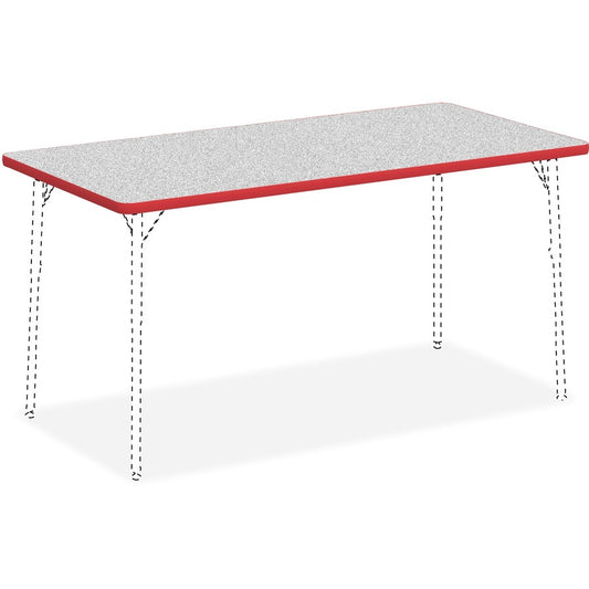 Lorell Classroom Activity Tabletop - Gray Nebula, High Pressure Laminate (HPL) Rectangle Top - 60" Table Top Width x 30" Table Top Depth x 1.13" Table Top Thickness - Classroom - Assembly Required - 1 Each