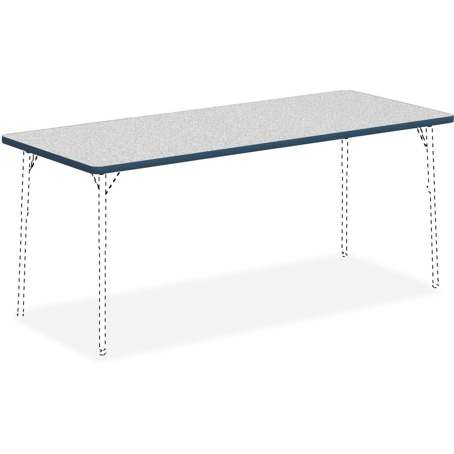 Lorell Classroom Activity Tabletop - Gray Nebula, High Pressure Laminate (HPL) Rectangle Top - 72" Table Top Width x 30" Table Top Depth x 1.13" Table Top Thickness - Classroom - Assembly Required - 1 Each