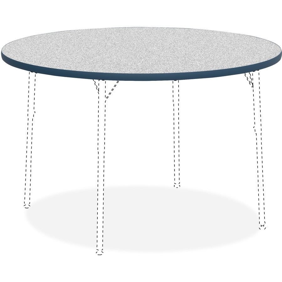 Lorell Classroom Activity Tabletop - Gray Nebula Round, High Pressure Laminate (HPL) Top - 1.13" Table Top Thickness x 48" Table Top Diameter - Classroom - Assembly Required - 1 Each