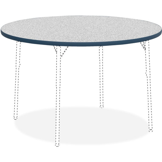 Lorell Classroom Activity Tabletop - Gray Nebula Round, High Pressure Laminate (HPL) Top - 1.13" Table Top Thickness x 48" Table Top Diameter - Classroom - Assembly Required - 1 Each