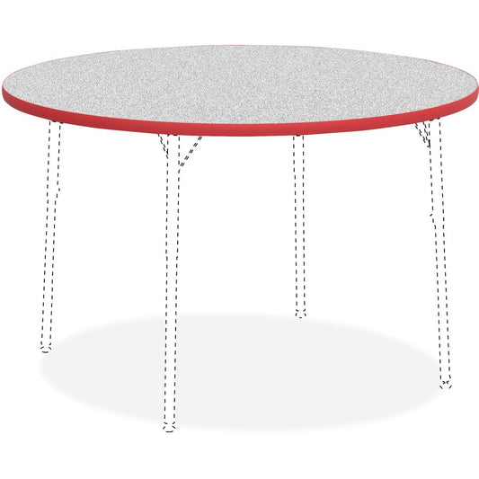 Lorell Classroom Activity Tabletop - Gray Nebula Round, High Pressure Laminate (HPL) Top - 1.13" Table Top Thickness x 48" Table Top Diameter - Classroom - Assembly Required - 1 Each