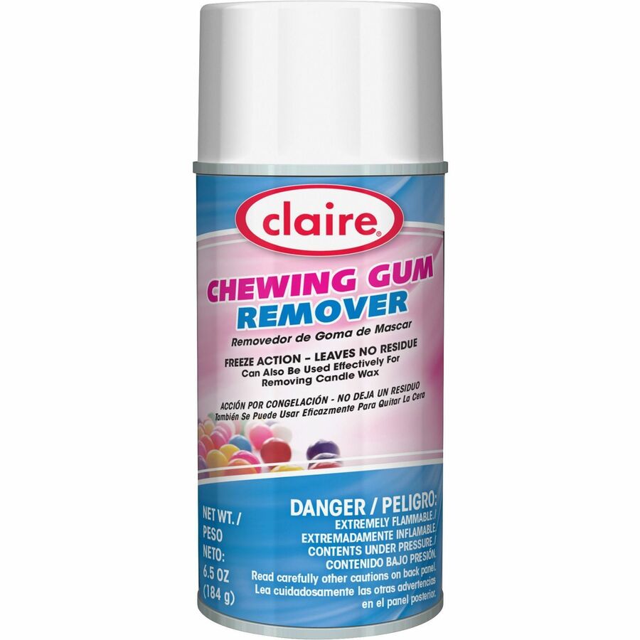 Claire Chewing Gum Remover - 6.5 fl oz (0.2 quart) - Cherry Scent - Residue-free, Non-staining, Chemical-free, CFC-free - Blue Can - 1 Each