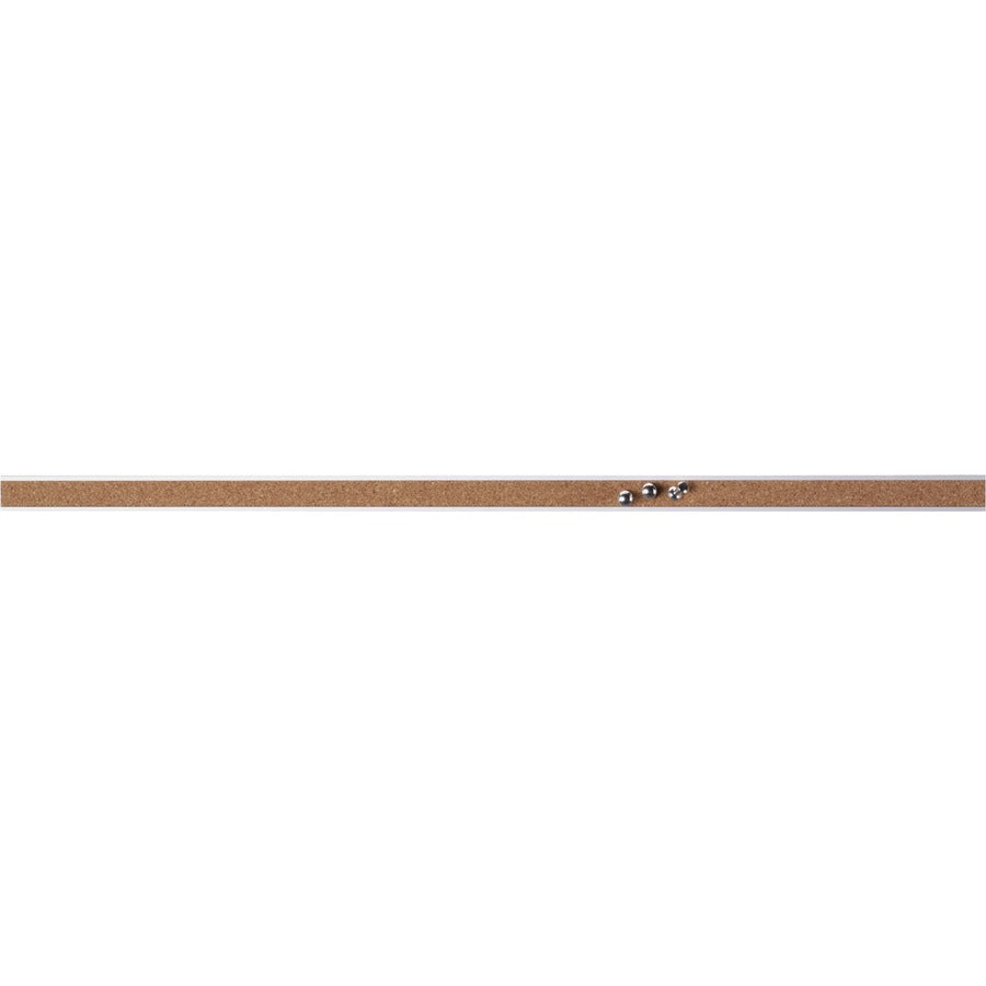 Lorell Cork Strip Bulletin Bars - 48" Board Width - Cork Surface - Self-healing, Fade Resistant, Self-sealing - Anodized Aluminum Frame - 3 / Bundle