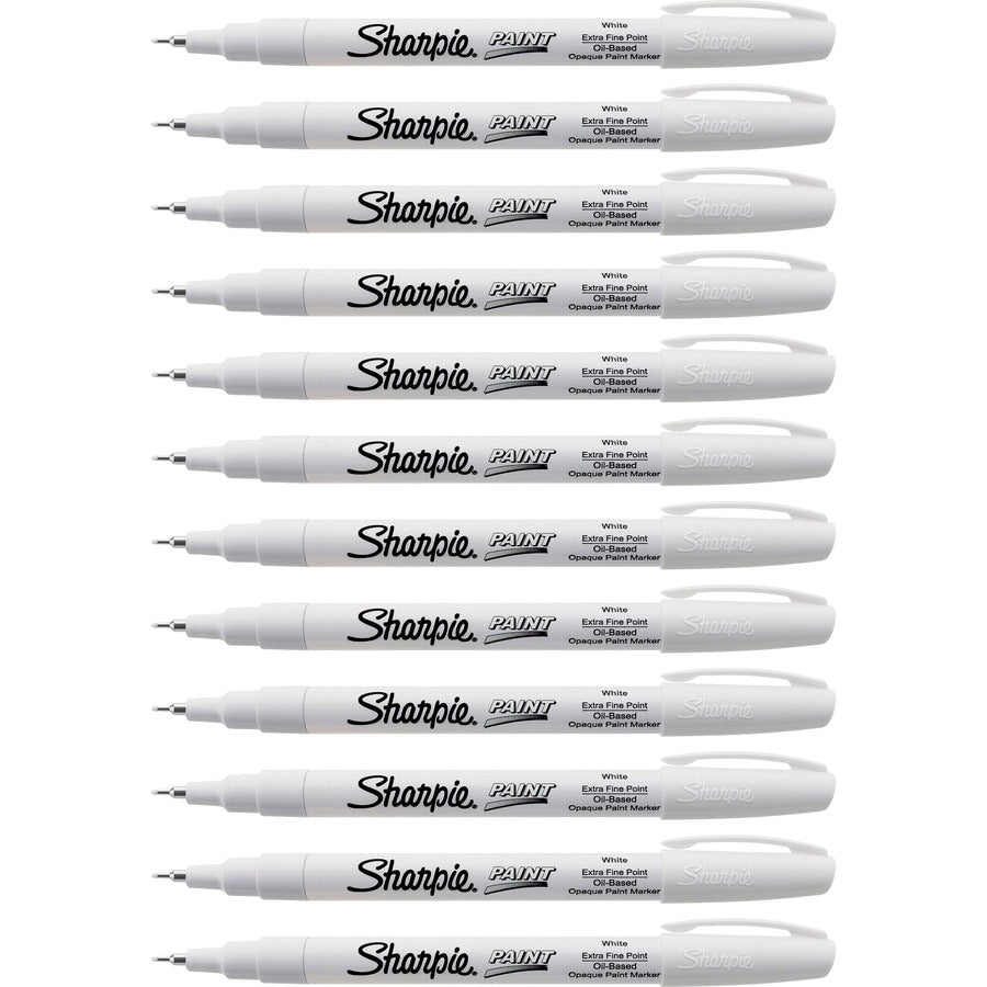 Sharpie Extra Fine Oil-Based Paint Markers - White Ink - Oil Based - 2 / Bundle