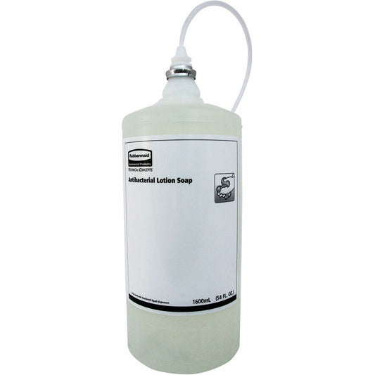 Rubbermaid Commercial Dispenser Antimicrobial Liquid Soap - Light Floral Scent - 27.05 fl oz - Kill Germs, Bacteria Remover - Hand - Antibacterial - White - Dye-free - 4 / Carton