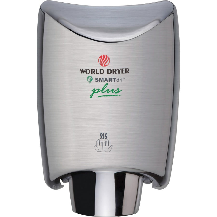 World Dryer SMARTdri Plus Intelligent Hand Dryer - Stainless Steel