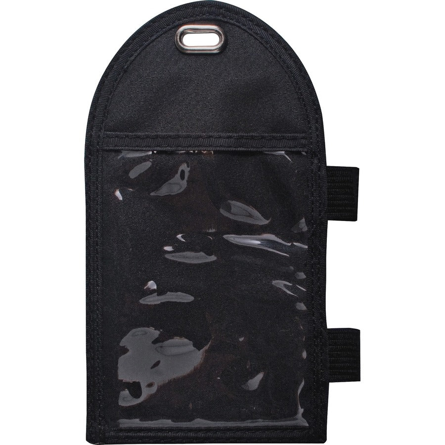 Advantus Vertical Badge Holder - Support 2.25" x 3.50" Media - Vertical - Metal - Black - Durable - 12 / Box