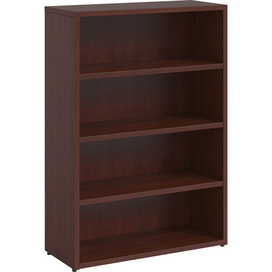 Lorell Prominence 2.0 Bookcase - 48" Height x 34" Width x 12" Depth, 1" Thickness Top - 3 Shelve(s) - Band Edge - Material: Particleboard - Finish: Laminate - Grommet, Mar Resistant, Burn Resistant, Impact Resistant, Cord Management, Adjustable Glide...