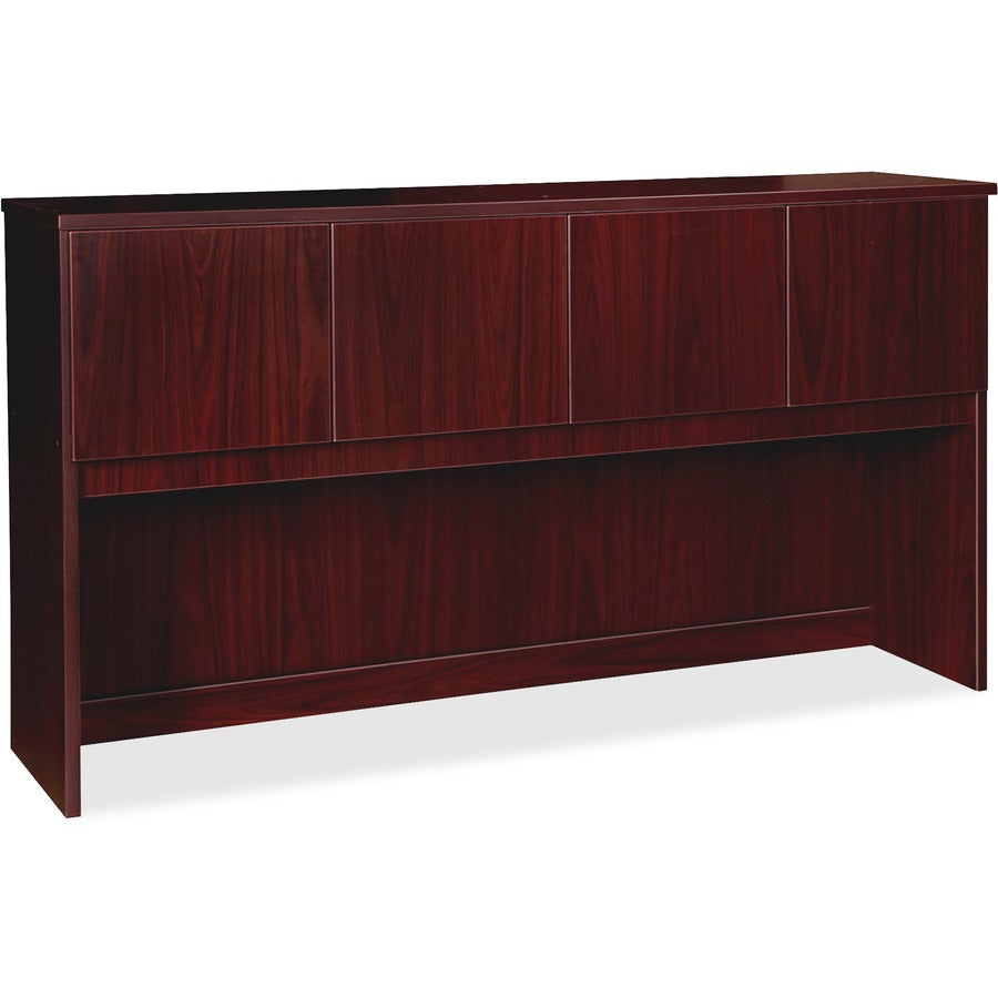 Lorell Prominence 2.0 Hutch - 39" Height x 72" Width x 16" Depth - 4 Door(s) - Material: Particleboard - Finish: Mahogany - Durable, Mar Resistant, Burn Resistant, Impact Resistant - For Office - 1 Each