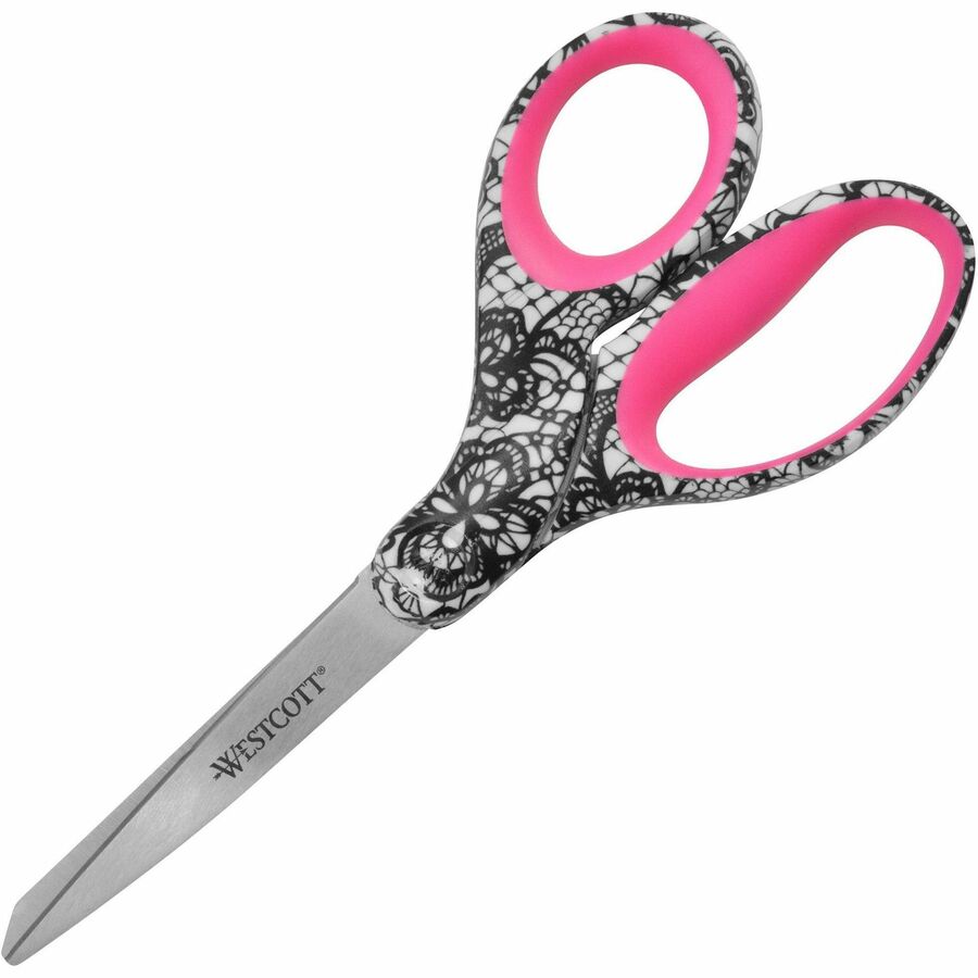 Westcott 8" Fashion Scissors - 8" Blade Length - 8" Overall Length - Left/Right - Stainless Steel - Multi - 1 Each