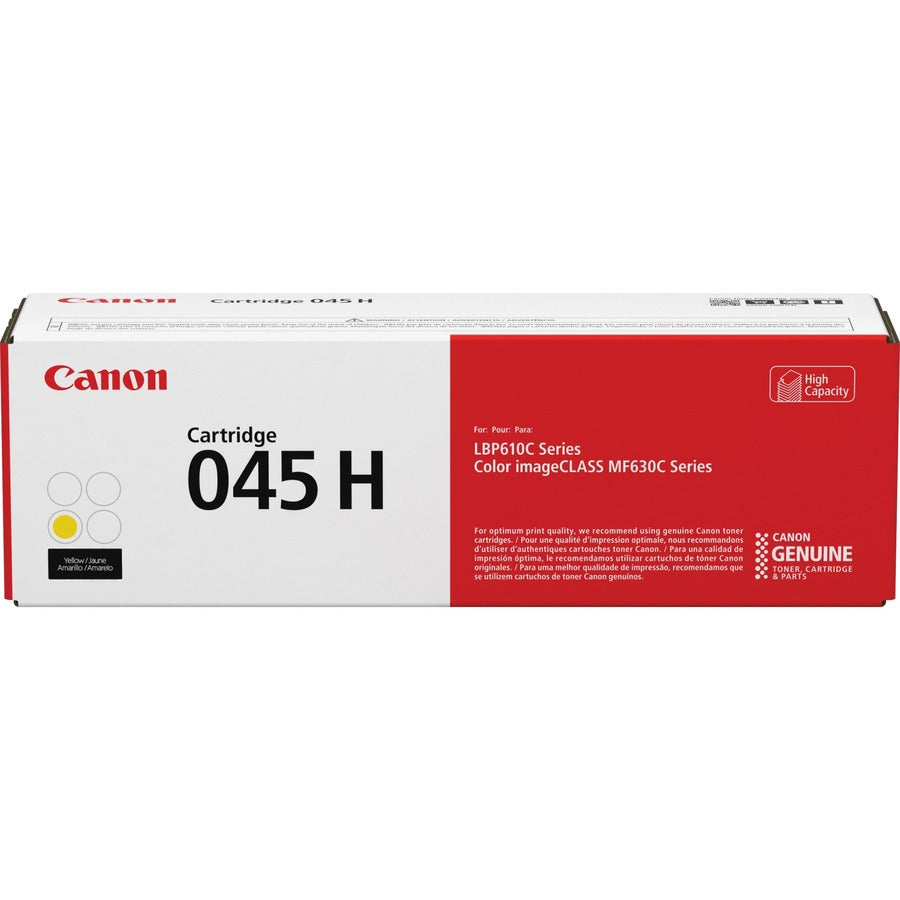 Canon 045 Original High Yield Toner Cartridge - Yellow - 1 Each - 2200 Pages