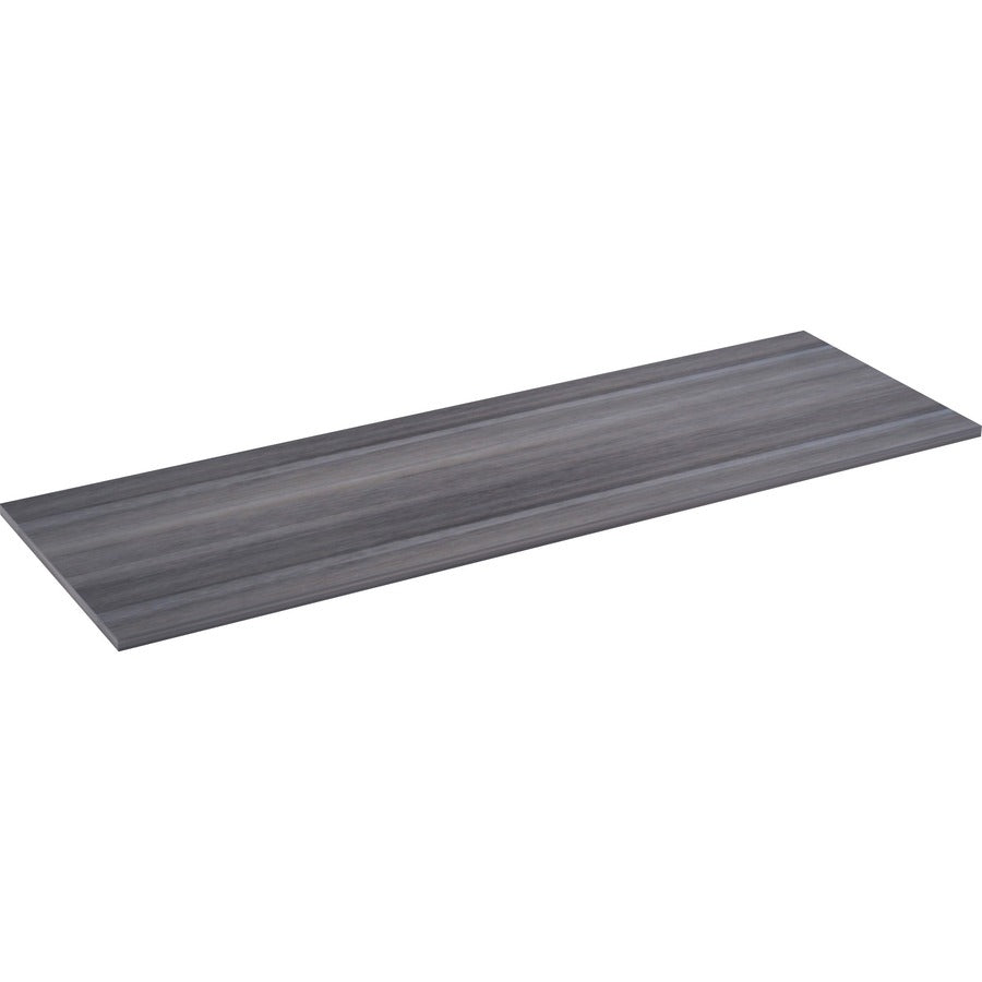 Lorell Relevance Series Tabletop - 71.6" Width x 24" Depth x 1" Thickness Table Top - Straight Edge - Finish: Charcoal, Laminate - Edge Banding - 1 Each
