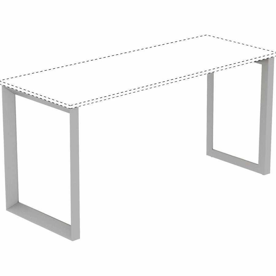 Lorell Relevance Series Desk-height Side Leg Frame - 23.3" Height x 28.5" Width - Finish: Silver - Adjustable Feet, Leveler - For Office - 1 Each