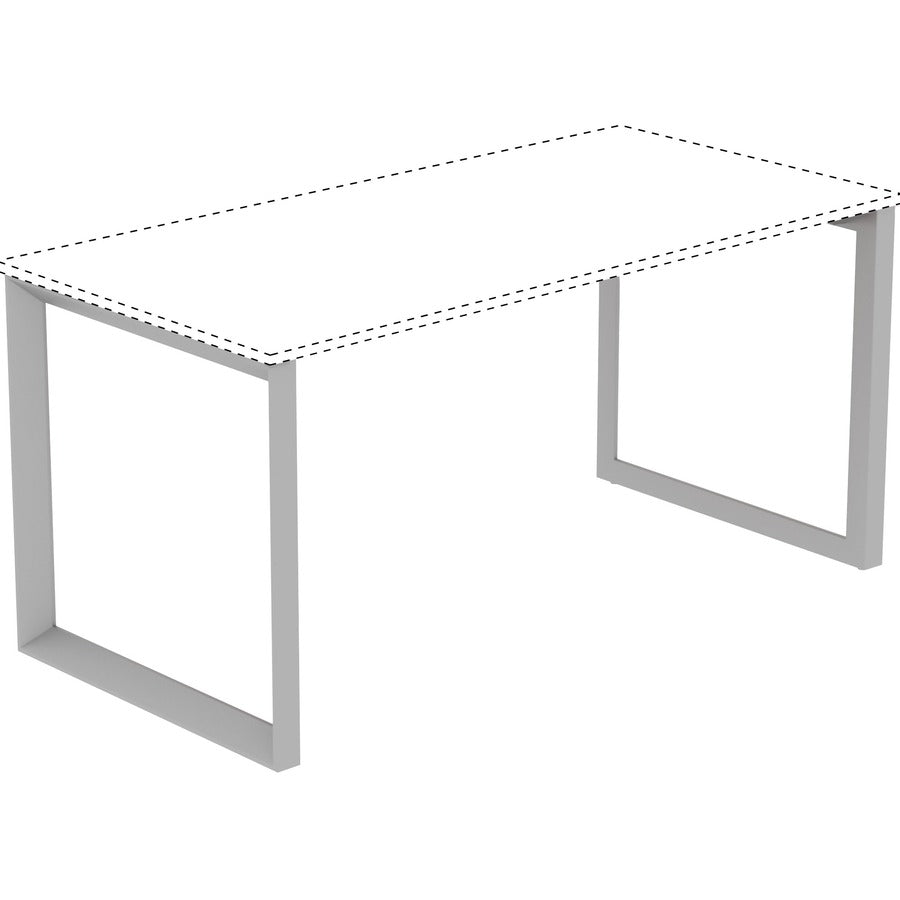 Lorell Relevance Series Desk-height Side Leg Frame - 29.1" Height x 28.5" Width - Finish: Silver - Adjustable Feet, Leveler - For Office - 1 Each