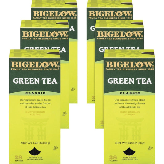 Bigelow Classic Green Tea Bag - Green Tea - 8 oz Per Bag - 28/Box - 6 / Carton