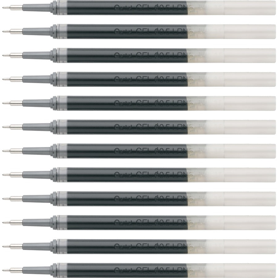 EnerGel Liquid Gel Pen Refill - 0.50 mm , Fine Point - Black Ink - Smudge Proof, Smear Proof, Quick-drying Ink, Glob-free, Smooth Writing - 12 / Box