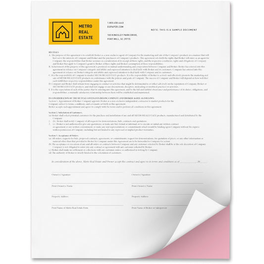 Xerox Revolution Premium Digital Carbonless Paper - Letter - 8 1/2" x 11" - Sustainable Forestry Initiative (SFI) - Capsule Control Coating - White, Pink - 2500 / Carton