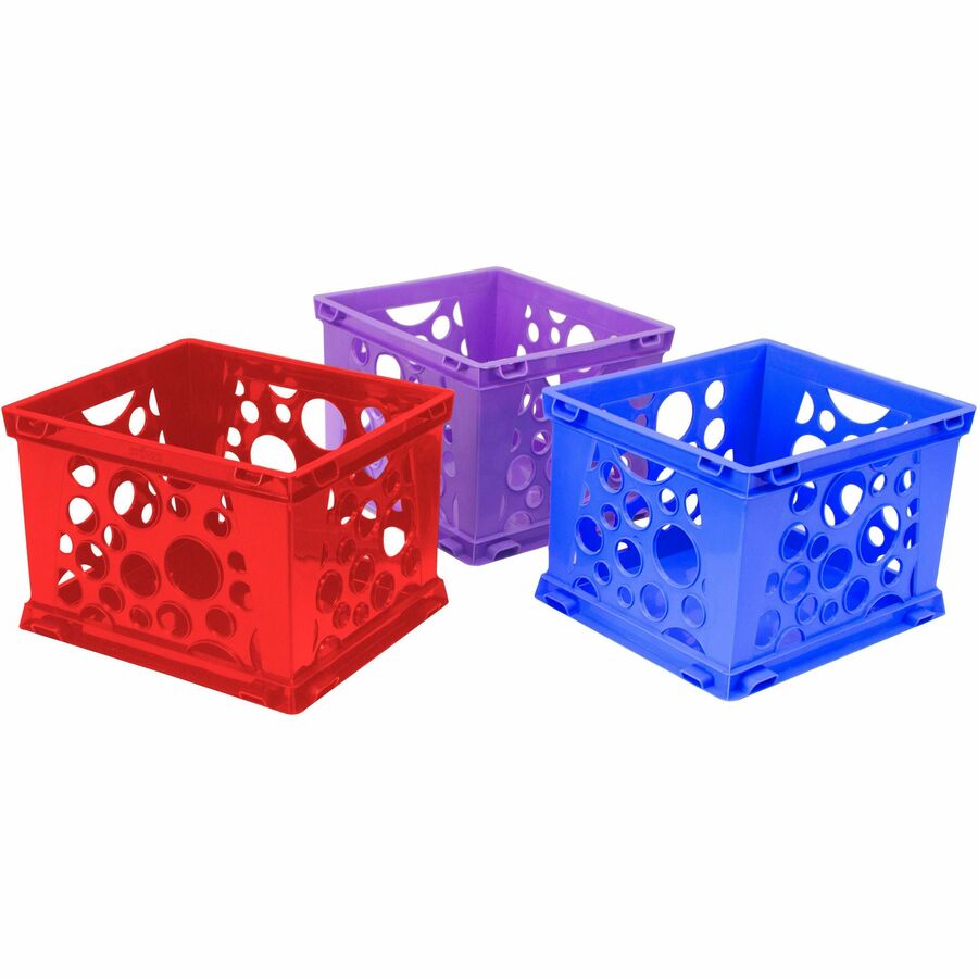 Storex Premium Storage Case - Internal Dimensions: - External Dimensions: Height17.3" Length x 14.3" Width x 10.5" Height - Media Size Supported: Legal, Letter - Rugged - Stackable - Assorted Bright - For Classroom Supplies - 1 Carton
