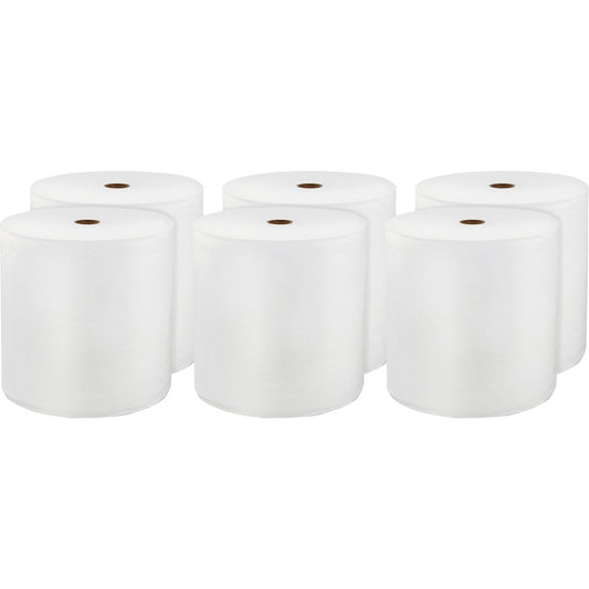 LoCor Hardwound Roll Towels - 1 Ply - 8" Width x 800 ft Length - White - Virgin Fiber - 6 / Carton