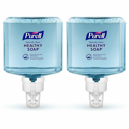 PURELL, ES8 CRT HEALTHY SOAP, Naturally Clean Foam - 1.27 quart - Dirt Remover, Kill Germs - Skin - Blue - Preservative-free, Paraben-free, Phthalate-free, Dye-free, Bio-based - 2 / Carton
