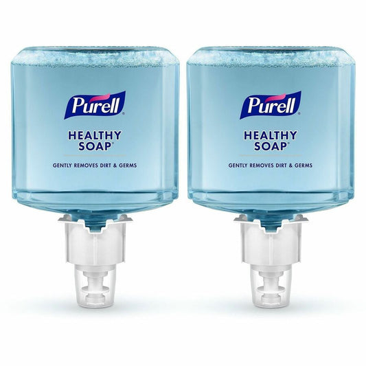 PURELL, ES6 HEALTHY SOAP, Fresh Scent Foam - Fresh Scent - 1.27 quart - Dirt Remover, Kill Germs - Skin - Moisturizing - Blue - Dye-free, Pleasant Scent, Bio-based, Phthalate-free, Paraben-free, Triclosan-free - 2 / Carton