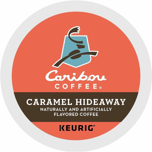 Caribou Coffee&reg, K-Cup Caramel Hideaway - Medium - K-Cup - 24 / Box