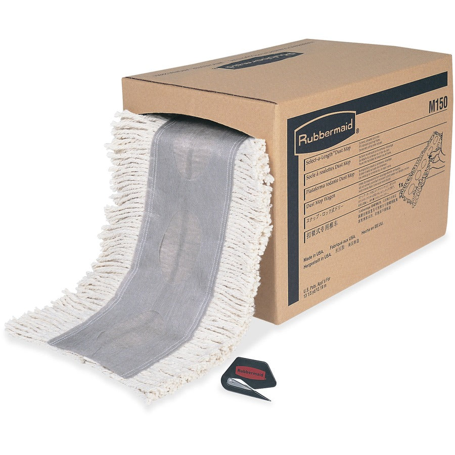 Rubbermaid Commercial Continuous Roll Dust Mop - 5" Width x 40" Length - Cotton - 1 Carton