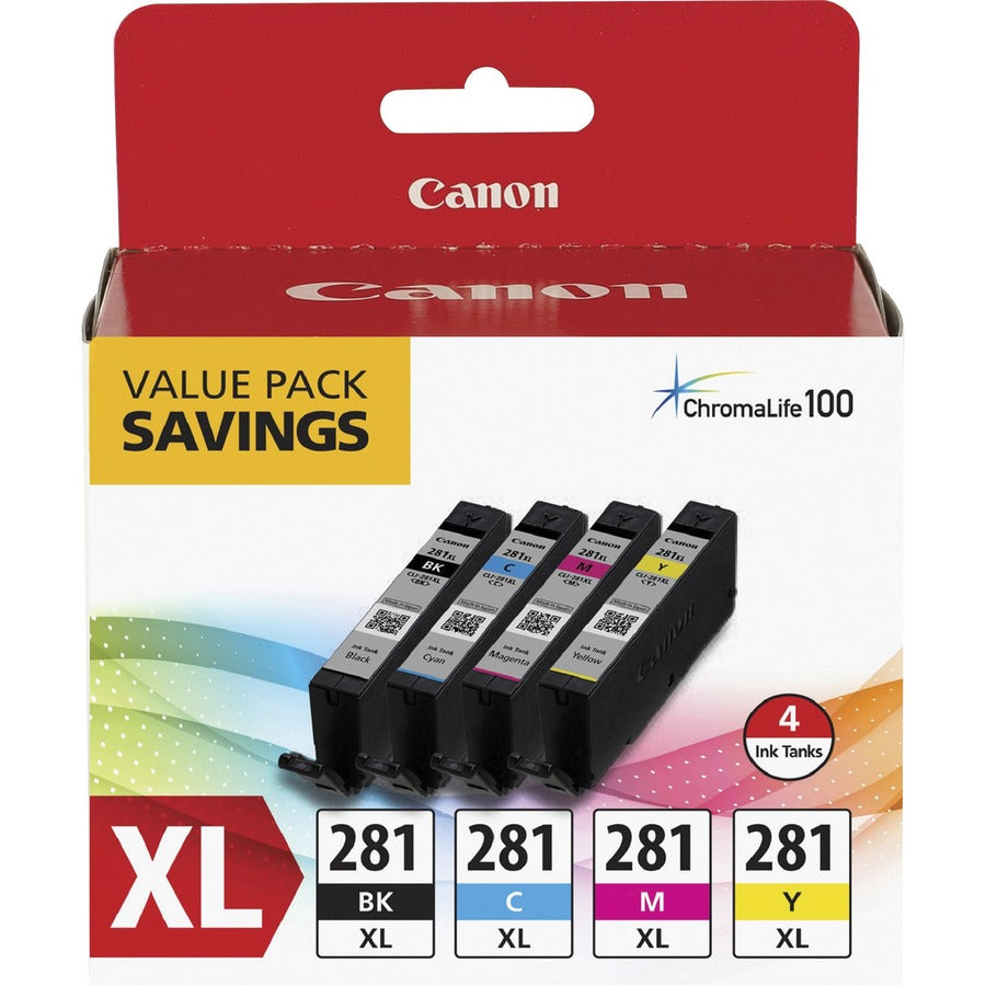 Canon CLI-281XL Original Inkjet Ink Cartridge - Value Pack - Multicolor - 1 Pack