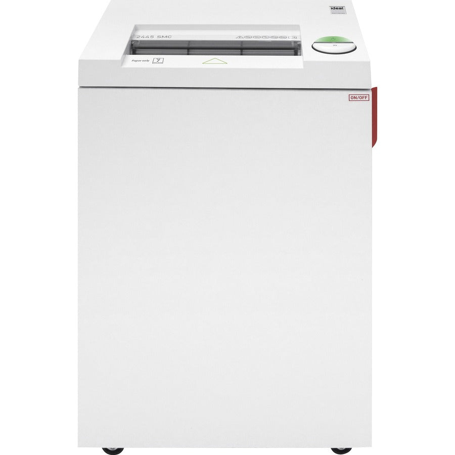 ideal. 2445 Super Micro-cut P-7 Paper Shredder - Continuous Shredder - Super Micro Cut - 7 Per Pass - for shredding Paper, Staples, Paper Clip, Credit Card - 0.187" x 0.031" Shred Size - P-7 - 14 ft/min - 9.50" Throat - 20 gal Wastebin Capacity - 372.8...