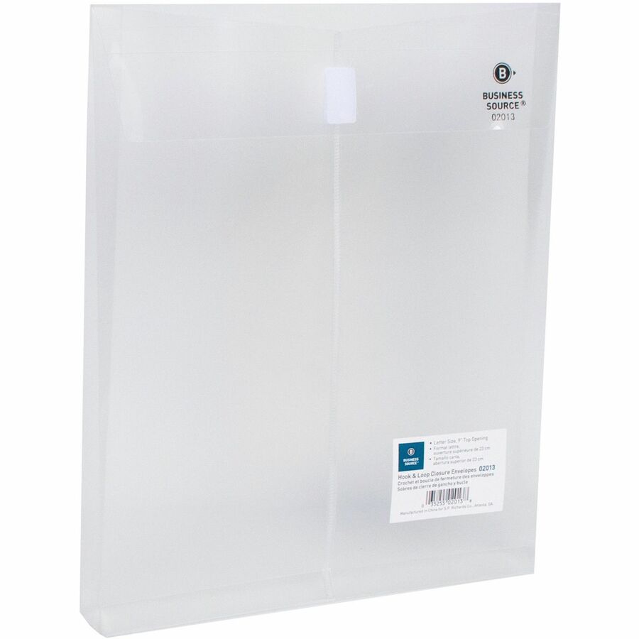Business Source Letter File Pocket - 8 1/2" x 11" - 1" Expansion - Clear - 1 Each