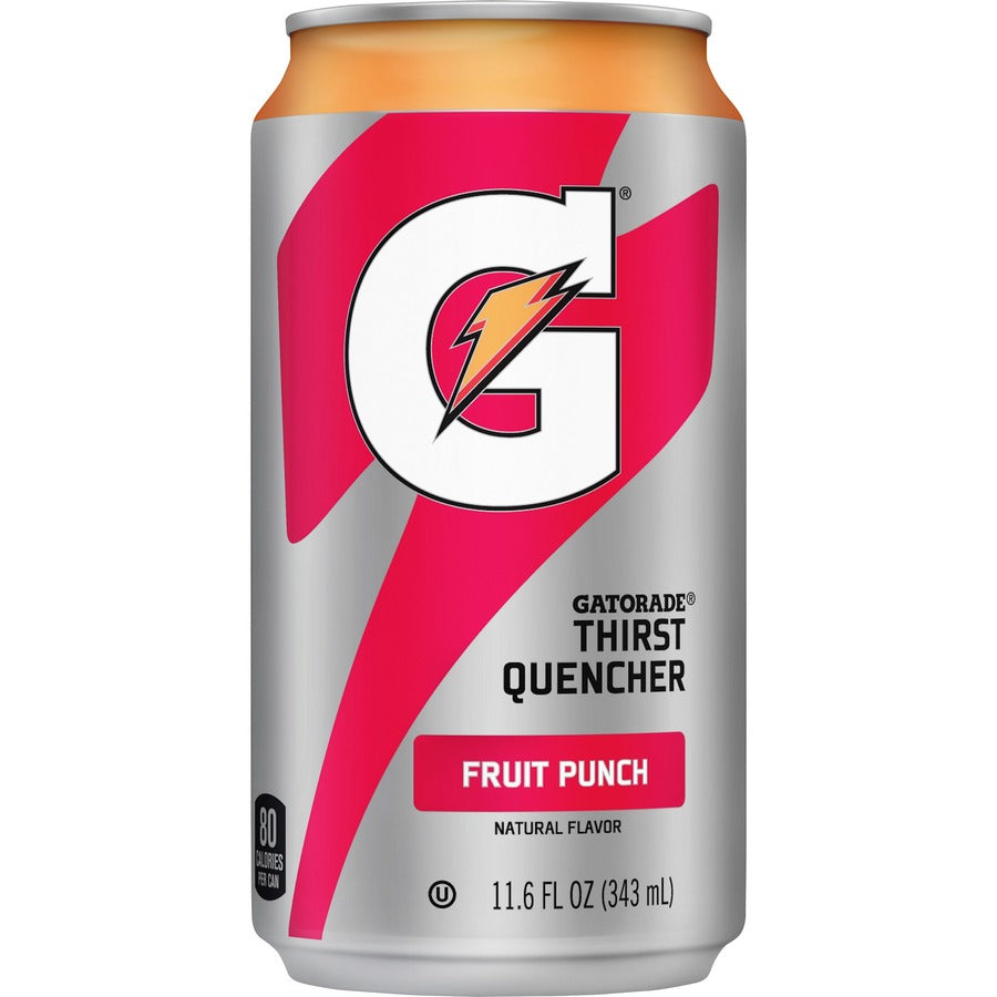 Gatorade Fruit Punch Thirst Quencher - Ready-to-Drink - 11.60 fl oz (343 mL) - Fruit Punch - 24 / Carton