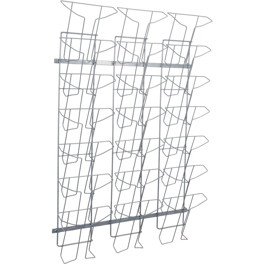 Alba Wire A4 Display 21 Compartments - 400 x Sheet - 21 Compartment(s) - Compartment Size : 1.57" - 44.09" Height x 30.71" Width x 5.12" Depth - Chrome - Metal - 1 Each