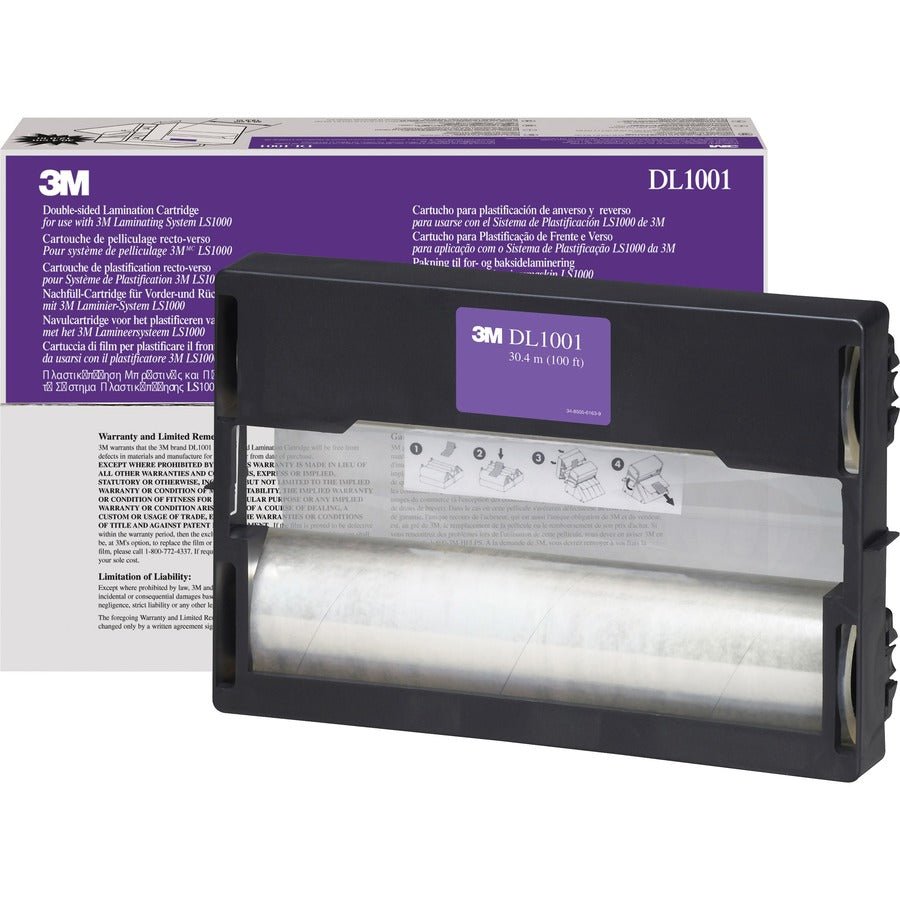 Scotch Cool Laminating System Refills - Laminating Pouch/Sheet Size: 12" Width x 100 ft Length x 5.60 mil Thickness - Glossy - for Presentation, Artwork, Document, Schedule, Presentation, Phone List, Certificate, Sign, Award, Calendar - Double Sided, P...
