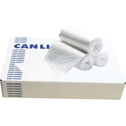 Heritage Multipurpose Design Clear Can Liner - 25" Length x 22" Width - Low Density - Clear - Linear Low-Density Polyethylene (LLDPE) - Multipurpose - 50/Roll - 10 / Carton