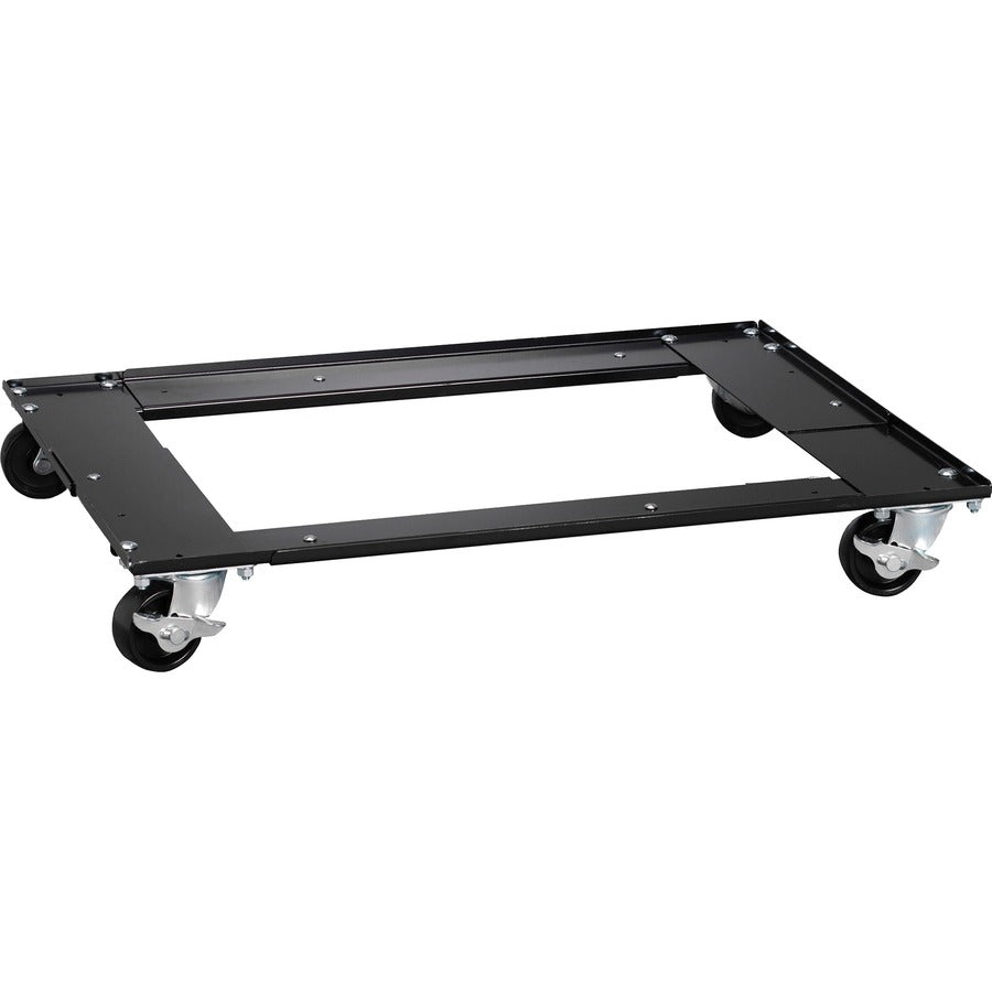 Lorell Commercial Cabinet Dolly - Metal - 42" Width x 24" Depth x 4" Height - Black - 1 Each