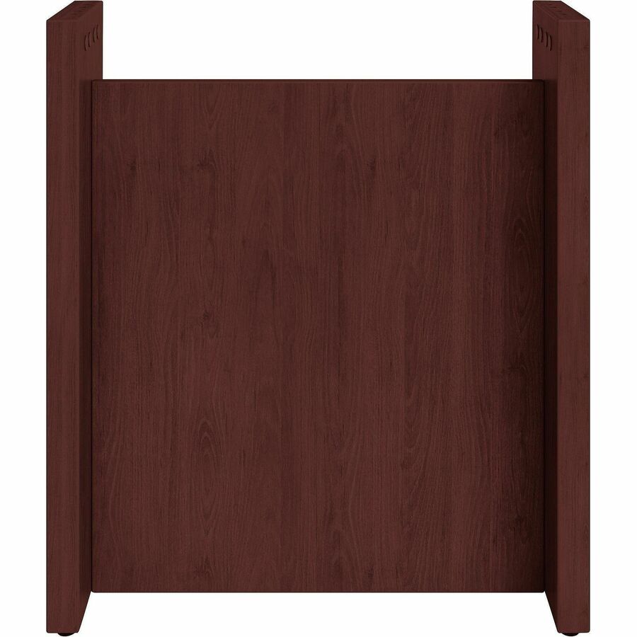 Lorell Prominence 2.0 Slim Modular Table Base - Mahogany Base - 28" Height x 24" Width x 8" Depth - Office - Assembly Required - Laminate Base Material - 1 Each