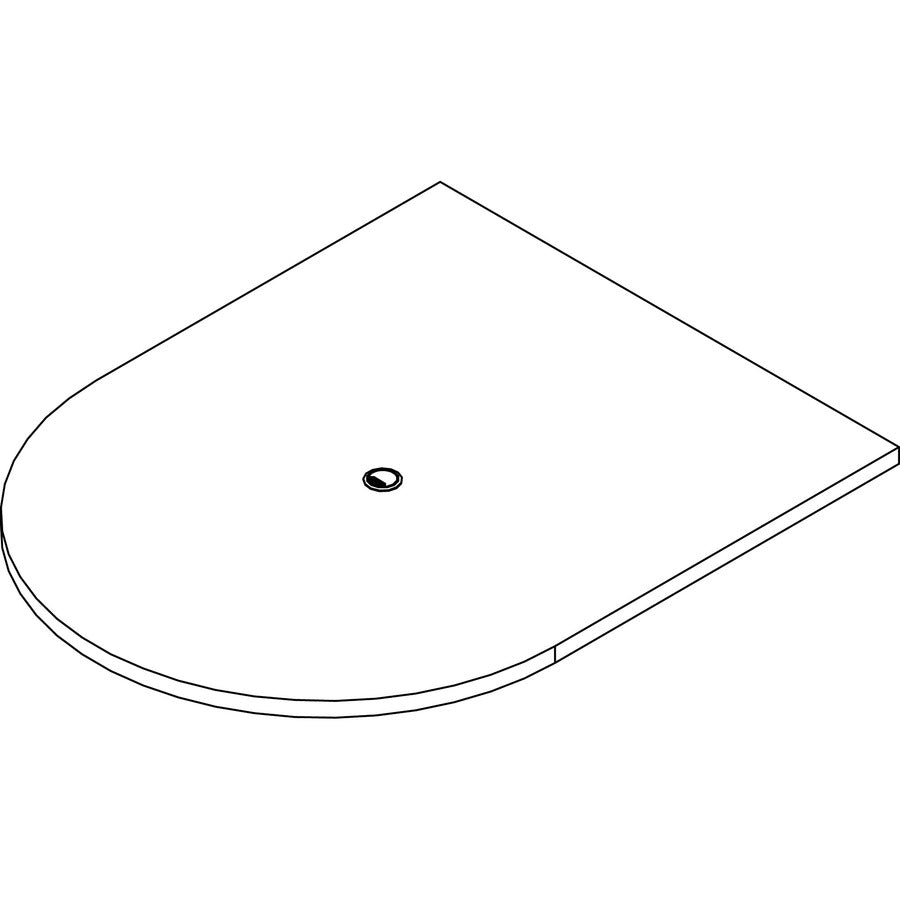 Lorell Prominence 2.0 Half-Racetrack Conference Tabletop - Mahogany Racetrack, Laminated Top - 60" Table Top Width x 48" Table Top Depth x 1.50" Table Top Thickness - Conferencing, Office - Assembly Required - Particleboard Top Material - 1 Each
