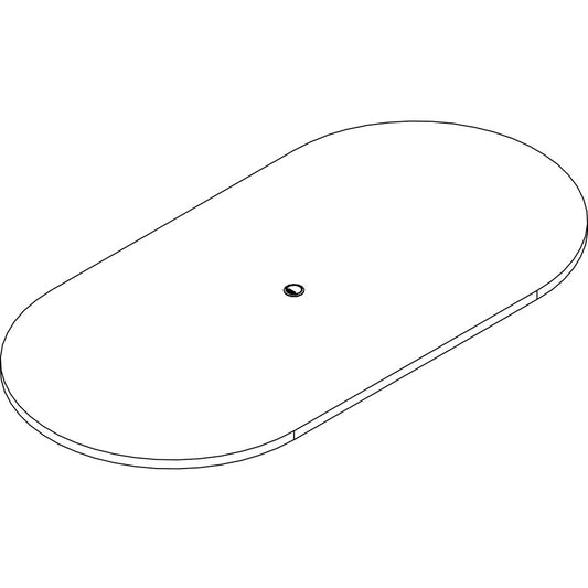Lorell Prominence 2.0 Racetrack Conference Tabletop - Mahogany Racetrack, Laminated Top - 96" Table Top Width x 48" Table Top Depth x 1.50" Table Top Thickness - Conferencing, Office - Assembly Required - Particleboard Top Material - 1 Each