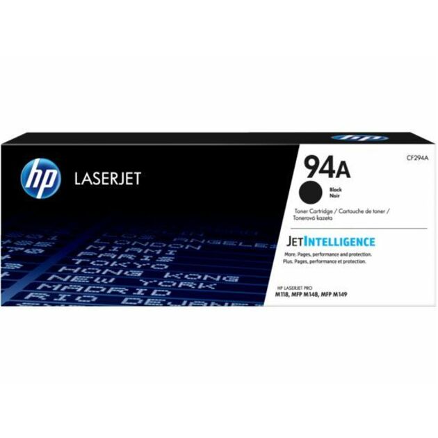 HP 94A (CF294A) Original Laser Toner Cartridge - Black - 1 Each - 1200 Pages
