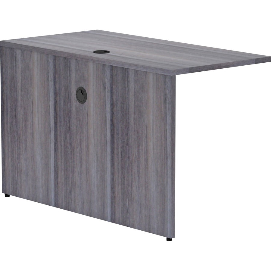 Lorell Essentials Series Bridge - 48" Width x 24" Depth x 29.50" Height - Adjustable Floor Guide - Polyvinyl Chloride (PVC) - Laminate, Weathered Charcoal - 1 Each