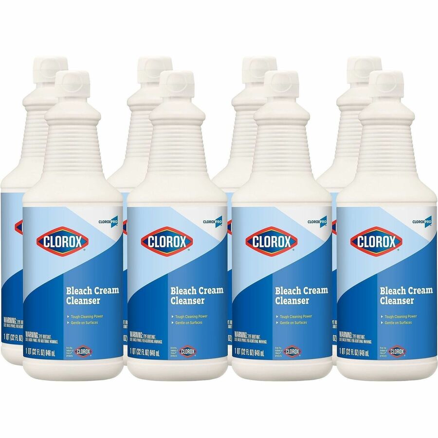 CloroxPro™, Clorox&reg, Bleach Cream Cleanser - 32 fl oz (1 quart) - Clear - 32 / Bundle