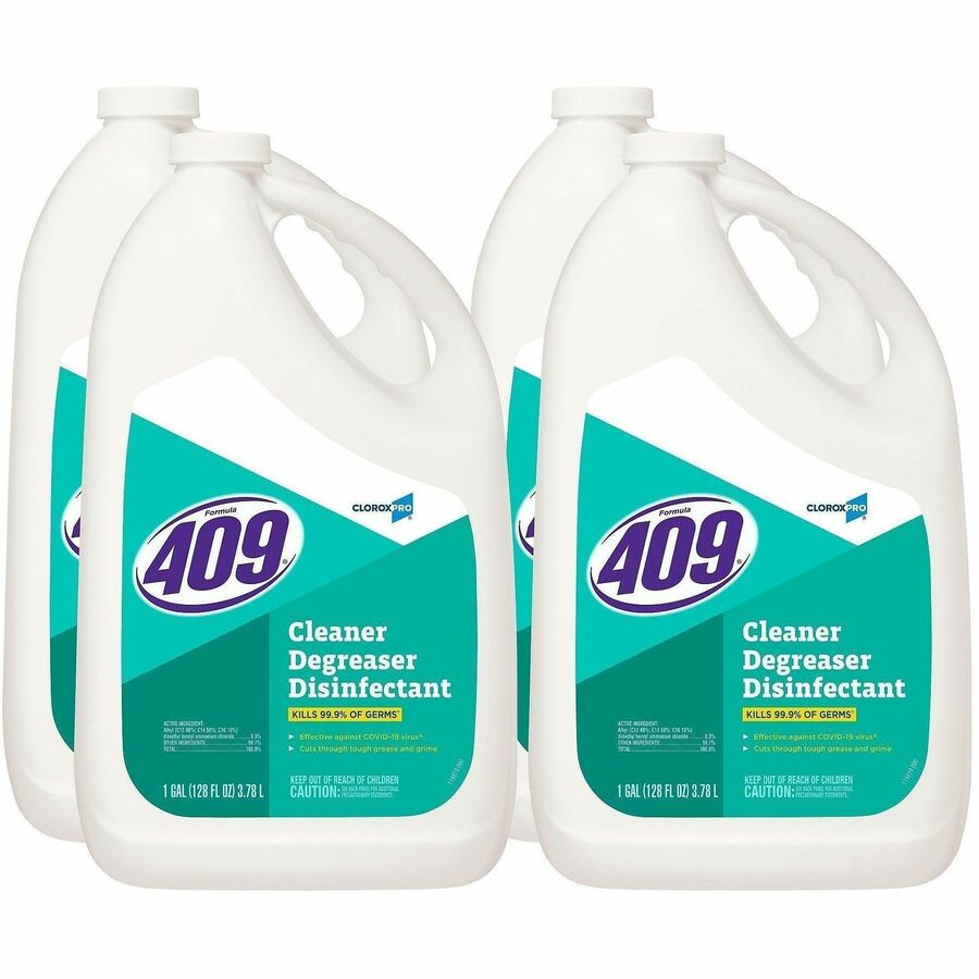 CloroxPro™, Formula 409&reg, Cleaner Degreaser Disinfectant Refill - For Multipurpose, Multi Surface - Liquid - 128 fl oz (4 quart) - Recommended For: Grease Remover, Germs Remover, Grime Remover, Oil Remover, Dirt Remover, Stain Remover, Fungi Re...
