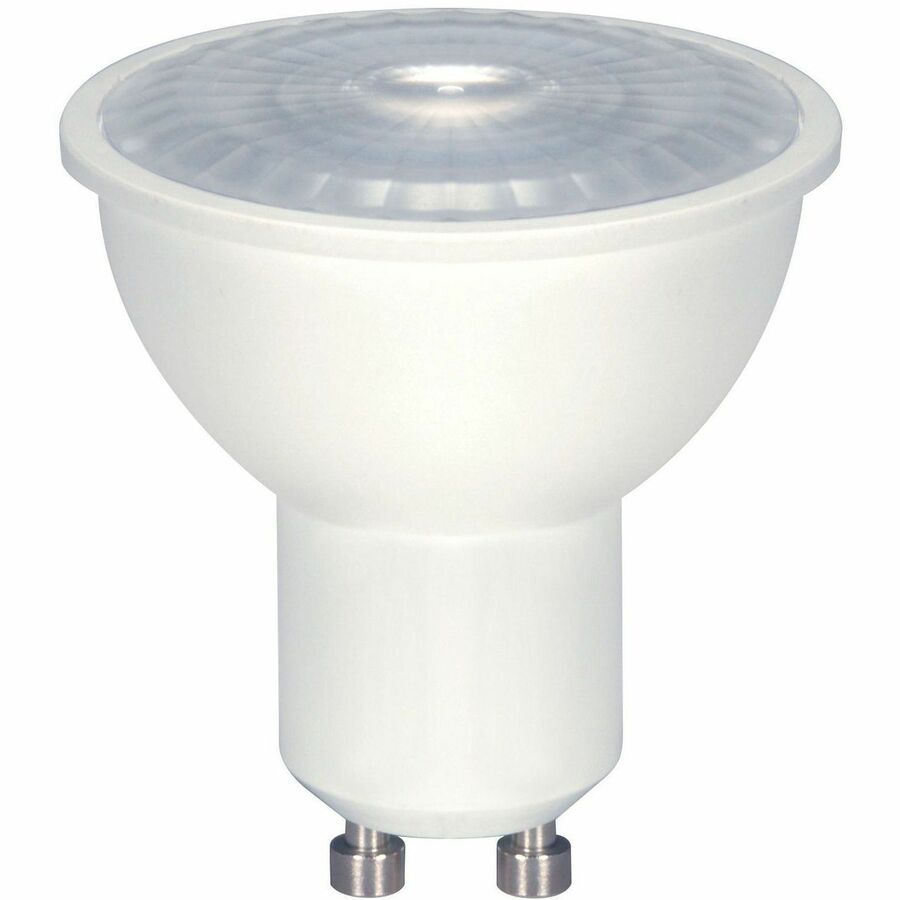 Satco LED Light Bulb - 6.50 W - 50 W Incandescent Equivalent Wattage - 120 V AC - 500 lm - MR16 Size - Natural Light Light Color - GU10 Base - 25000 Hour - 5000&deg, K Color Temperature - 80 CRI - 40&deg, Beam Angle - Dimmable - 1 Each