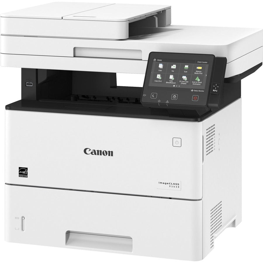 Canon imageCLASS D1650 Wireless Laser Multifunction Printer - Monochrome - Copier/Fax/Printer/Scanner - 45 ppm Mono Print - 600 x 600 dpi Print - Automatic Duplex Print - 650 sheets Input - Color Scanner - 600 dpi Optical Scan - Monochrome Fax - Gigabi...