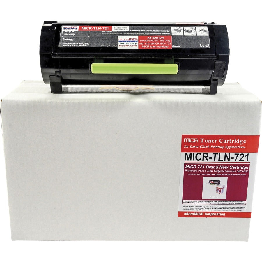 microMICR MICR Laser Toner Cartridge 56F1000 - Black - 1 Each - 6000 Pages