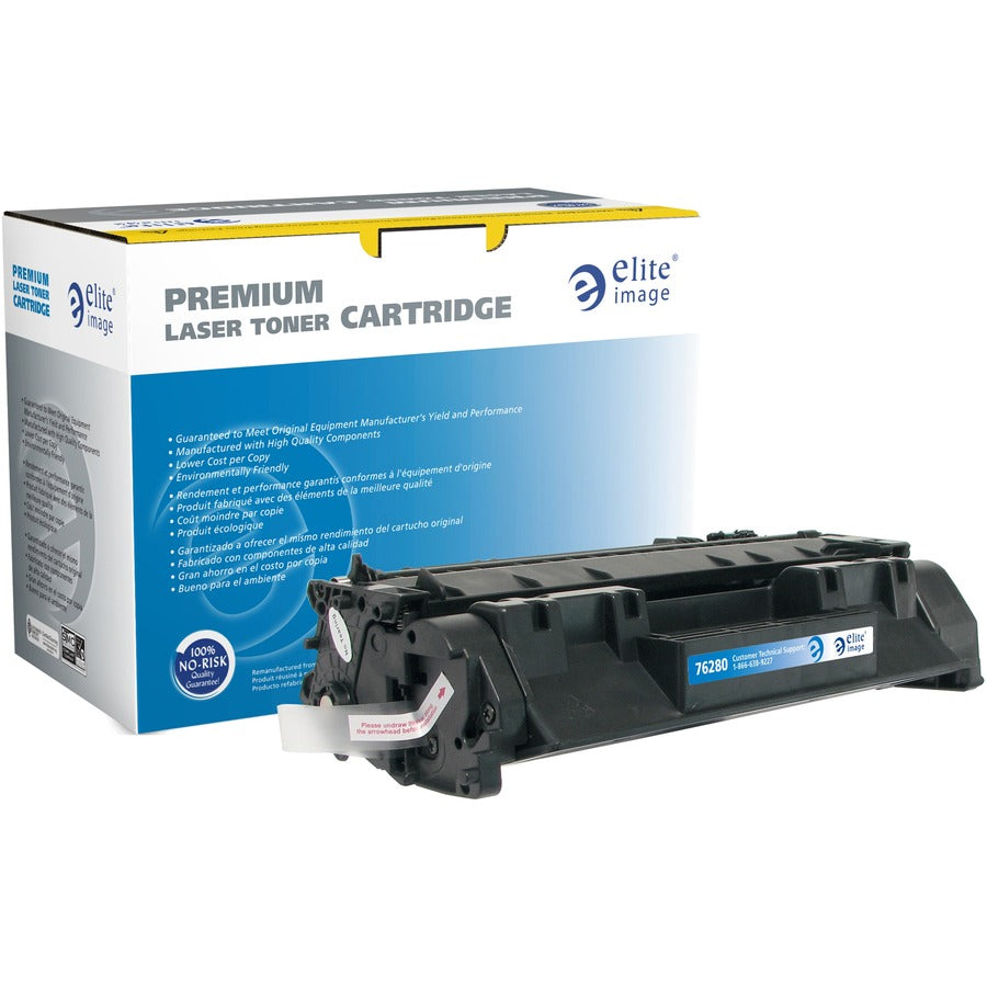 Elite Image Remanufactured Extended Yield Laser Toner Cartridge 05A (CE505A) - Black - 1 Each - 5000 Pages