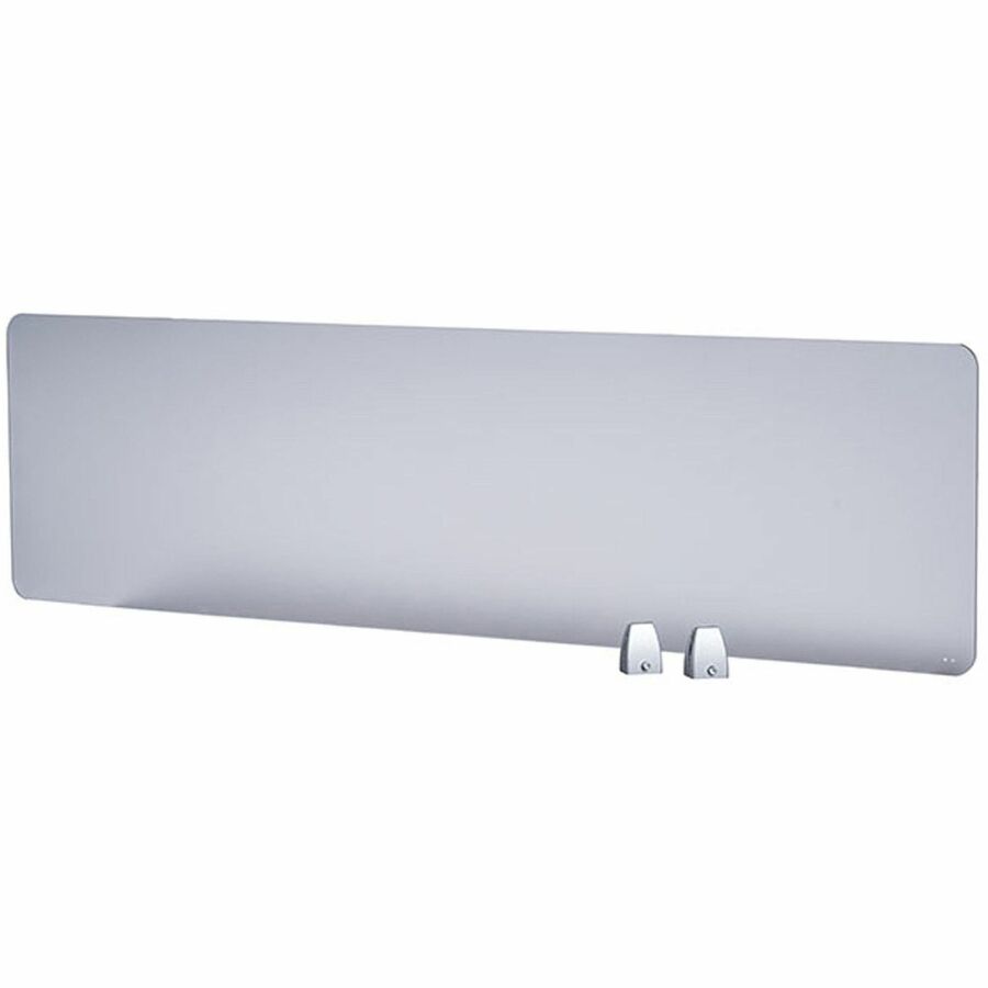 Boss 45" Privacy Panel, Plexiglass - 15.6" Height x 45" Width x 0.2" Depth - Material: Plexiglass - Finish: Silver - 1 Each
